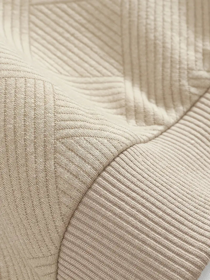 Maglione da Uomo in Misto Lana con Zip e Motivo Geometrico
