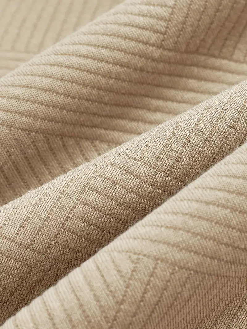 Maglione da Uomo in Misto Lana con Zip e Motivo Geometrico