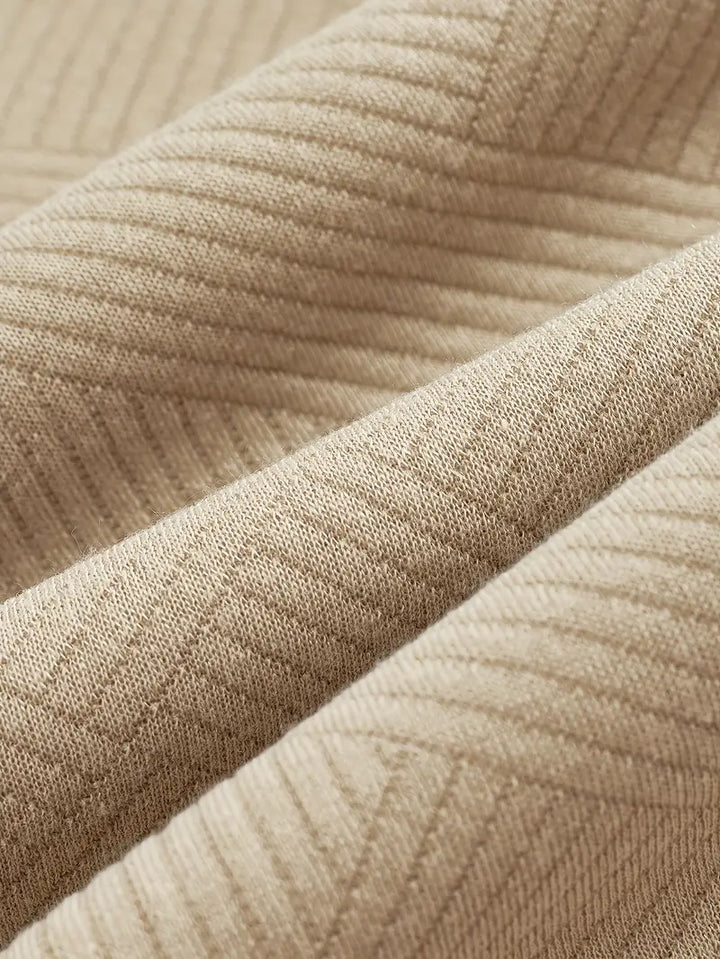 Maglione da Uomo in Misto Lana con Zip e Motivo Geometrico