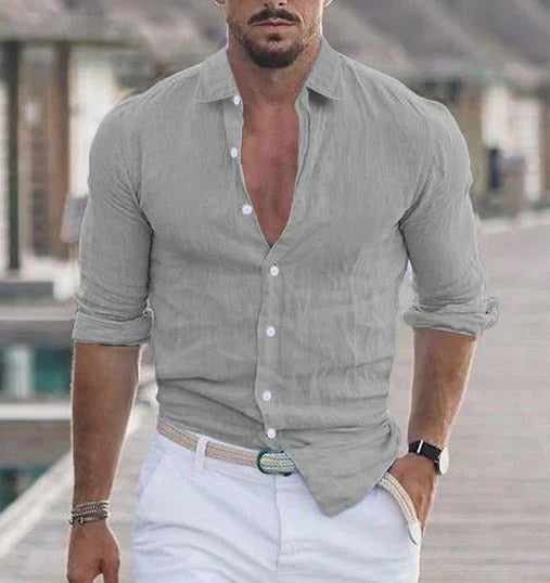 Camicia elegante in lino estivo