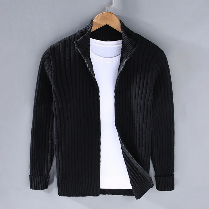 Marco - Cardigan con zip in cotone per uomo