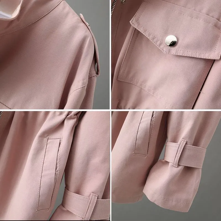Lara - Giacca Impermeabile da Donna in Cotone Cerato