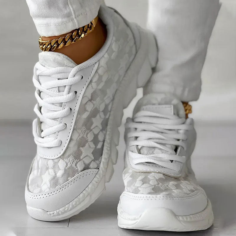 Joliano Sneakers da Donna in Mesh Traspirante — Suola Ammortizzata, Bianco