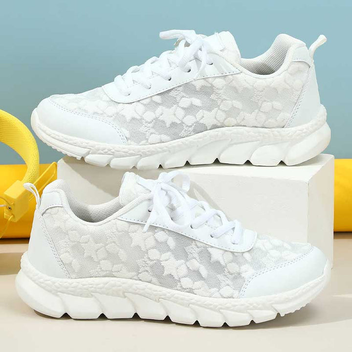 Joliano Sneakers da Donna in Mesh Traspirante — Suola Ammortizzata, Bianco