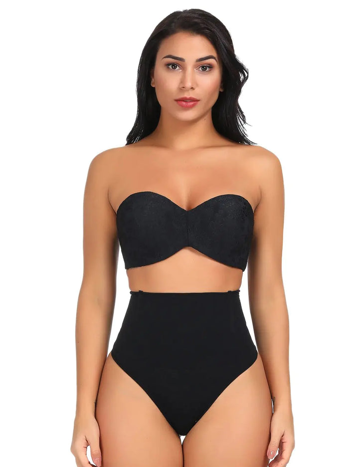 Body Modellante da Donna a Vita Alta in Tessuto Elastico